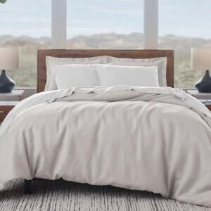 Ella Jayne 100% Luxe Cotton Sateen 3 Piece Duvet Cover Set Stone Full/Queen